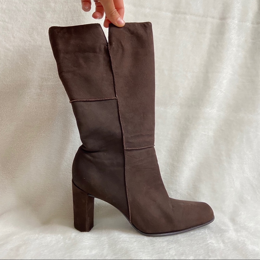 Westies Tall Heeled Brown Boots Size 8.5